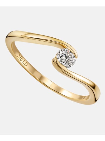 Diamant L'éternel Ring aus 375 Gelbgold mit 0.15 Karat Diamant