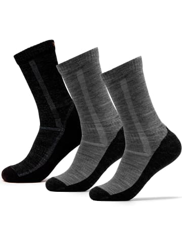 Occulto 3er Pack Wandersocken Reinhold in Hellgrau/Anthrazit