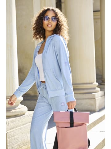 Vivance Active Funktions-Kapuzensweatjacke in blau meliert