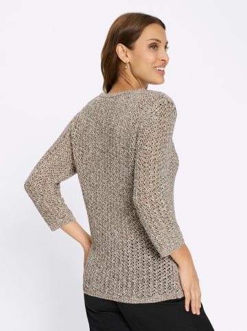 WITT WEIDEN Strickpullover in taupe-ecru-meliert