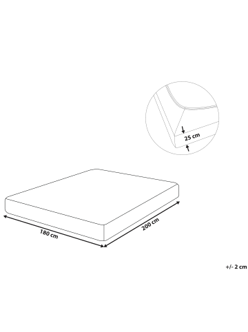 Beliani Bettlaken HOFUF in Rosa - (W) 180 x (H) 25 x (L) 200 cm