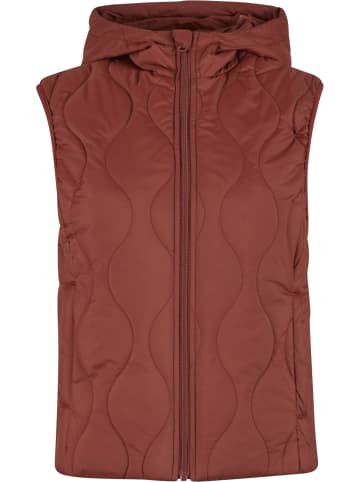 Urban Classics Urban Classics Ladies Super Light Puffer Vest in darkrust