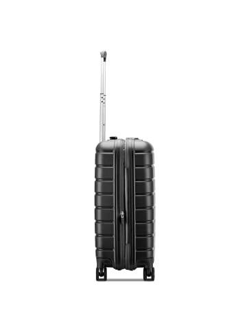 Roncato Relife 4 Rollen Kabinentrolley 55 cm mit Dehnfalte in schwarz