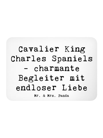 Mr. & Mrs. Panda Kühlschrankmagnet Spruch Cavalier King Charles ... in Weiß