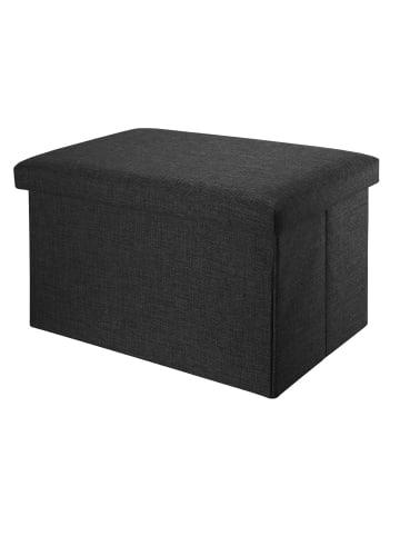 Intirilife Faltbare Sitzbank 78x38x38 cm in DIAMANT SCHWARZ