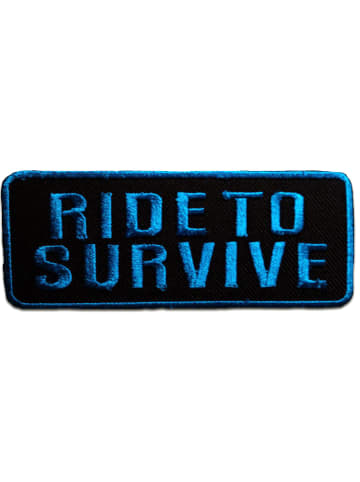Catch the Patch Ride To Survive BikerApplikation Bügelbild inBlau