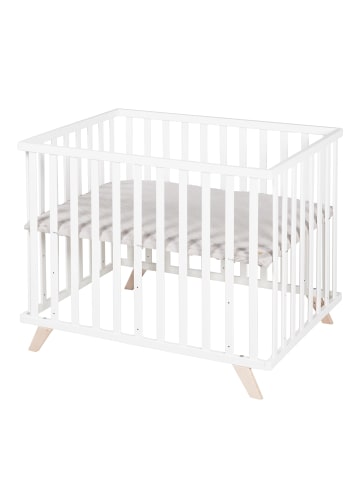 roba Laufgitter Lil Planet grau Holz weiß inkl. Schutzeinlage