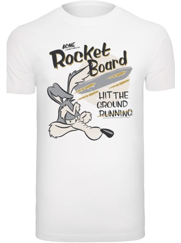 F4NT4STIC T-Shirt Looney Tunes Wile E Rocket Board Cartoon in weiß