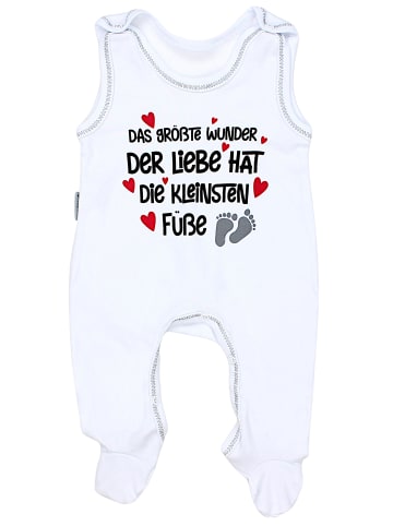 TupTam Unisex Baby Strampler mit Spruch in rot/weiß