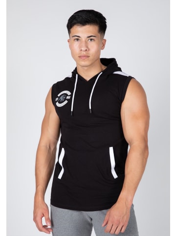 Gorilla Wear ärmelloses T-Shirt mit Kapuze - Oswego - Schwarz