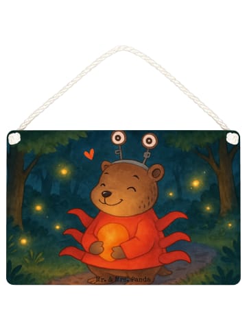 Mr. & Mrs. Panda Schild Krebs Astrologie Design ohne Spruch in Weiß