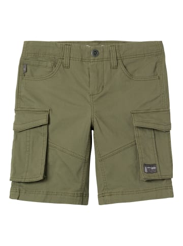 name it Lässige Cargo Shorts Kurze Twill Chino Hose Denim Pants in Grün