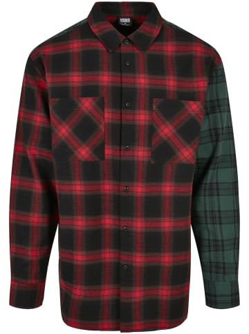 Urban Classics Long Sleeve Shirt in black/red/green