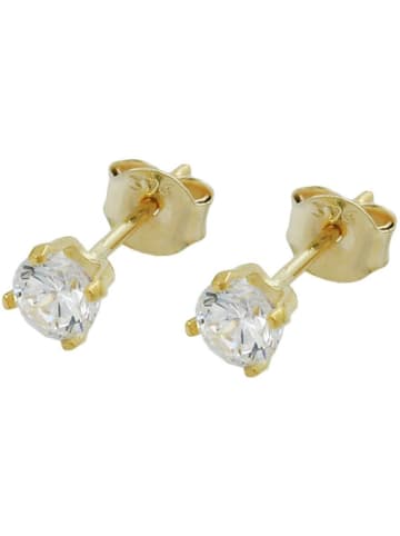 Gallay Ohrstecker Ohrring 4mm Zirkonia 9Kt GOLD in gold