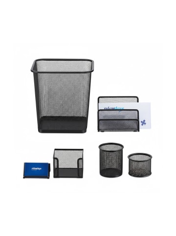 relaxdays 6tlg. Schreibtischorganizer Set in Schwarz