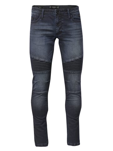 KOROSHI Biker skinny fit jeans in blau