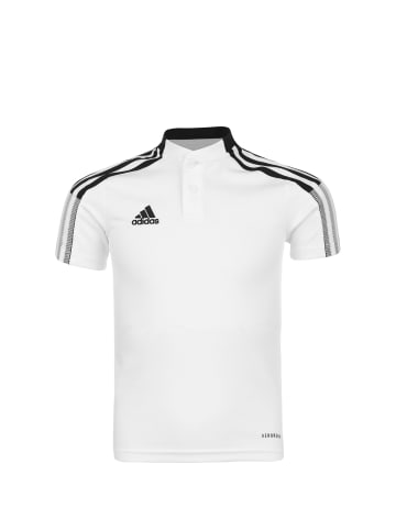 adidas Performance Poloshirt Tiro 21 in weiß / schwarz