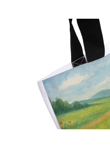 Mr. & Mrs. Panda Tasche Pinguin Blumen Design ohne Spruch in Weiß