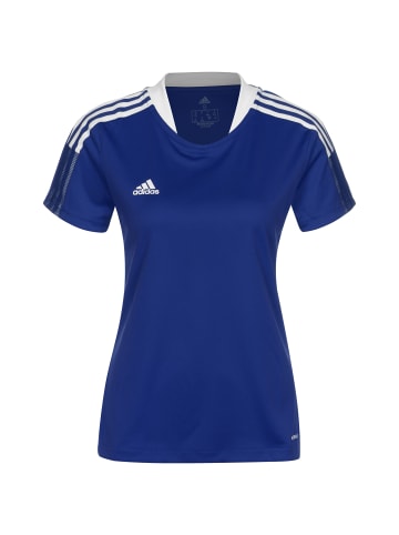 adidas Performance Trainingsshirt Tiro 21 in blau / weiß