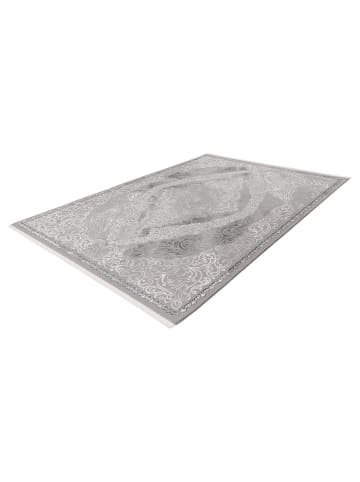 Kayoom Kayoom Neu 2026 Wohnzimmer Kurzflor Teppich Grounding 125 silber in silber