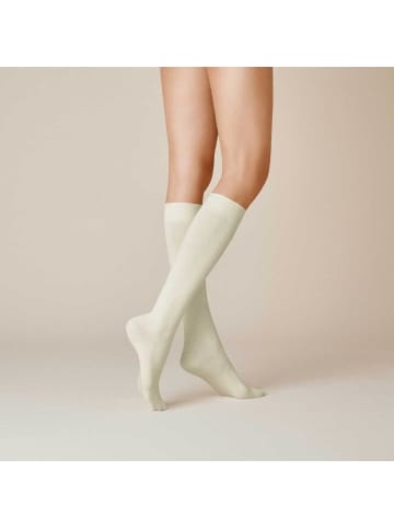 Kunert Kniestrümpfe Sensual Cotton Komfortbund in Brown