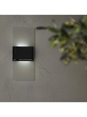 STAR Trading Solar Wandlampe ,Wally Frost', Dämmerungssensor, 2 Lichteinstellungen,