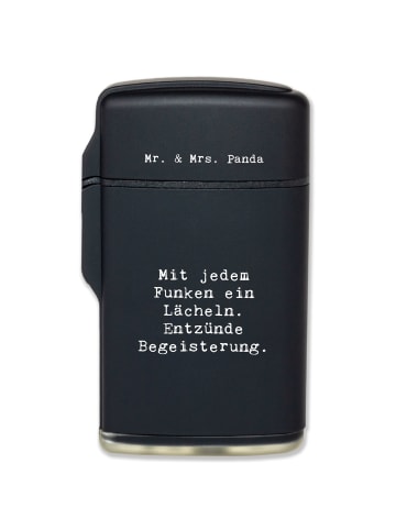 Mr. & Mrs. Panda sturmfeuerzeug Spruch Feuerzeug Funken Lächeln ... in Schwarz