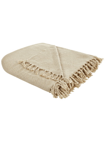 Beliani Kuscheldecke CHAOHANI in Beige - (W) 220 x (L) 240 cm