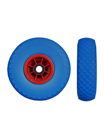 relaxdays 2x Sackkarrenrad 3.00 4 in Blau Rot