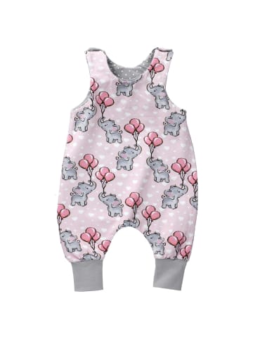 Land-Juwelen Strampler Handmade Elefant in rosa/pink