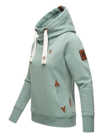 Navahoo Kapuzensweatshirt Namikaa in Dusty Mint Melange