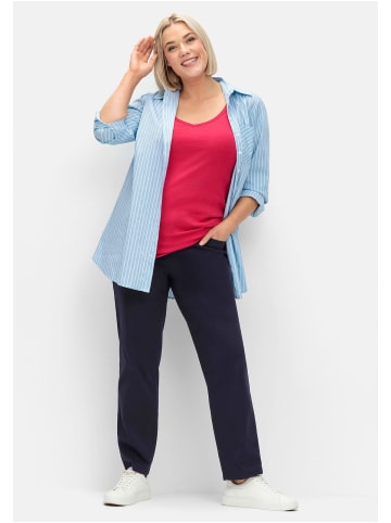 sheego Gerade Hose in tiefblau