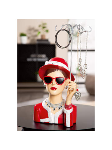 GILDE Figur, Schmuckständer Lady Chloe rot - (H) 39,5 cm
