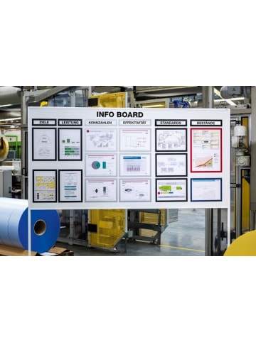 Durable Magnetrahmen Duraframe Magnetic Top 323x66mm magnetisch Packung mit 5 Stück schwarz