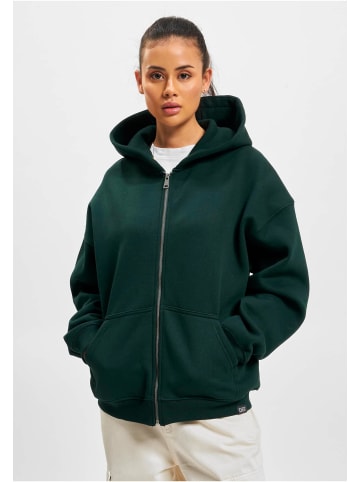 DEF Zip-Kapuzenpullover in dark green