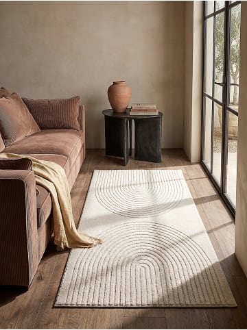 KADIMA DESIGN Läufer Geometrisch pflegeleicht Wohnzimmer Schlafzimmer Flur Esszimmer in Creme