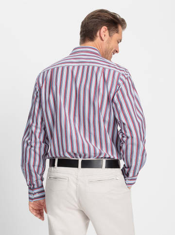 WITT WEIDEN Langarmhemd in erdbeere-eisblau-gestreift