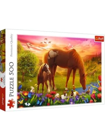 Trefl Spiel - Puzzle 500  Pferde auf der Wiese