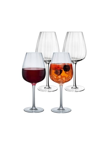 Villeroy & Boch 4er Set Rotweinkelch Rose Garden in Transparent 200 ml in transparent