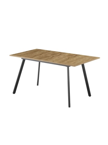B&D Home Ausziehtisch MARA in Wildeiche - (B)120-160 x (H)76 x (T)80 cm