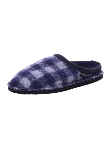 HAFLINGER Pantoffeln Flair Plaid in ocean