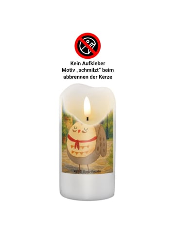 Mr. & Mrs. Panda Wachskerze Eule Frankreich Design ohne Spruch in Weiß
