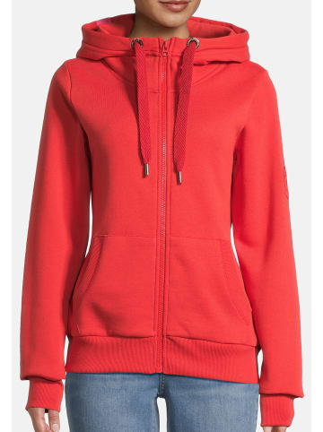 Salzhaut Sweatjacke SÖÖTE - HERZ RÜCKEN in Chilli Red-White