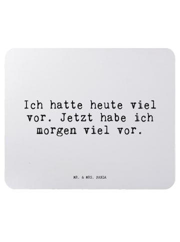 Mr. & Mrs. Panda Mouse Pad Ich hatte heute viel... mit Spruch in Aquarellblau