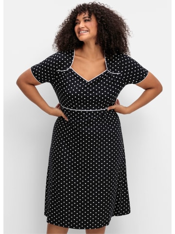 sheego by Joe Browns Jerseykleid in schwarz-gemustert