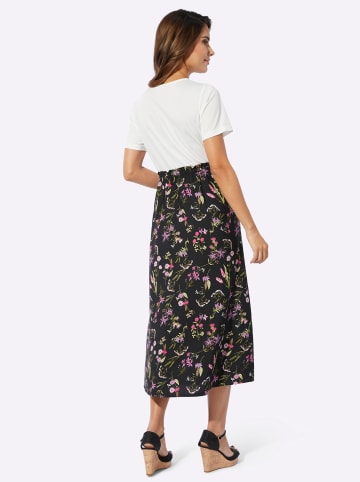 Sieh an! Sommerkleid in ecru-schwarz-bedruckt