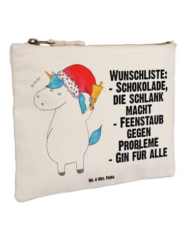 Mr. & Mrs. Panda Etui Einhorn Weihnachtsmann mit Spruch in Weiß