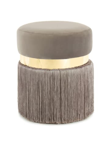 Kayoom Hocker Alix in Taupe / Gold