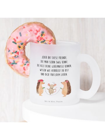 Mr. & Mrs. Panda Kaffeetasse Igel Seilhüpfen mit Spruch in Transparent