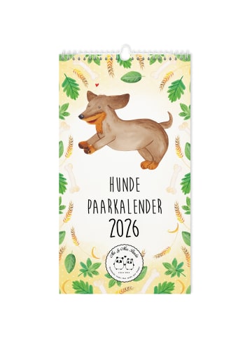 Mr. & Mrs. Panda Kalender 2026 Hund Collection mit Spruch in Weiß
